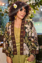 Load image into Gallery viewer, Market of Stars Fleur De Lune Pixie Duster Crop Kimono w/ Florals & Bees