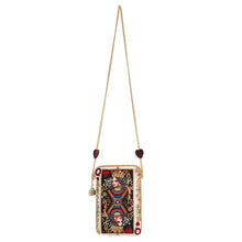 Load image into Gallery viewer, Mary Frances The Queen Beaded Queen Playing Card Mini Crossbody Clutch!