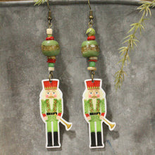 Load image into Gallery viewer, The Primitive Peddler Nutcracker Parade Dangle Earrings