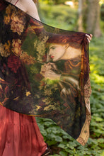 Load image into Gallery viewer, Market of Stars The Messenger Scarf with Joan of Arc, Florals & Fox