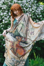 Load image into Gallery viewer, Market of Stars Lovelight Scarf with woodland deer, swallow & poetry