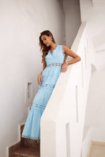 Load image into Gallery viewer, Choklate Paris Ellie Long Dress in Openwork Cotton