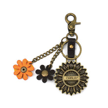 Load image into Gallery viewer, Chala Metal Charming Keychain Sunflower