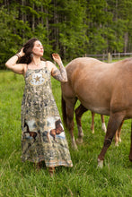Load image into Gallery viewer, Market of Stars Born To Run Bohéme Long Maxi Slip Dress w/ Horse & Plaid