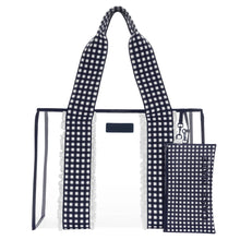 Load image into Gallery viewer, Case-Mate Navy Gingham Jelly Tote Bag