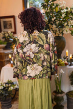 Load image into Gallery viewer, Market of Stars Fleur De Lune Pixie Duster Crop Kimono w/ Florals & Bees