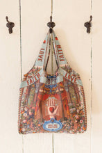 Load image into Gallery viewer, Market of Stars Love Language Heart and Floral Print Linen Tote Bag