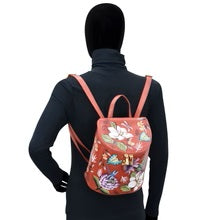 Load image into Gallery viewer, Anuschka Bucket Backpack Crimson Garden