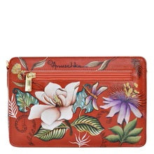 Load image into Gallery viewer, Anuschka Triple Compartment Crossbody Crimson Garden
