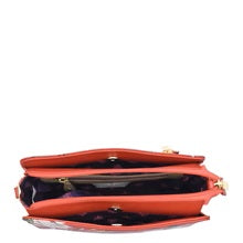 Load image into Gallery viewer, Anuschka Triple Compartment Crossbody Crimson Garden