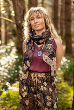 Load image into Gallery viewer, Market of Stars Lionheart Bohemian Scarf w/ botanicals & Narnia Print