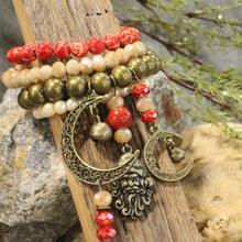 Load image into Gallery viewer, The Primitive Peddler Oh Father Time Stretch Bracelet Set