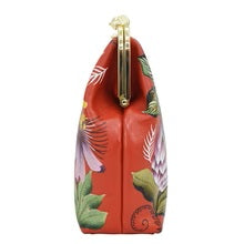 Load image into Gallery viewer, Anuschka Medium Frame Crossbody Crimson Garden