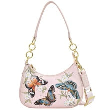 Load image into Gallery viewer, Anuschka Small Convertible Hobo Butterfly Melody
