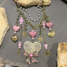 Load image into Gallery viewer, The Primitive Peddler Beating Heart Charm'd Necklace