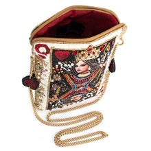 Load image into Gallery viewer, Mary Frances The Queen Beaded Queen Playing Card Mini Crossbody Clutch!