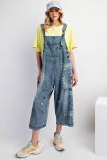 Load image into Gallery viewer, Easel Washed Denim Bandana Jumpsuit Blue
