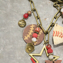 Load image into Gallery viewer, The Primitive Peddler Home Run Hitter Charmed Necklace
