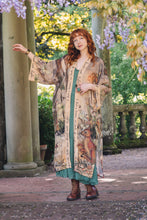 Load image into Gallery viewer, Market of Stars Lovelight Opera Duster Kimono Robe w/woodland deer & swallow