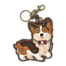 Load image into Gallery viewer, Chala Coin Purse/Key Fob Cardigan Corgi