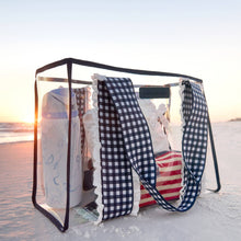 Load image into Gallery viewer, Case-Mate Navy Gingham Jelly Tote Bag