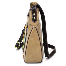 Load image into Gallery viewer, Chala Crescent Crossbody Owl A Taupe