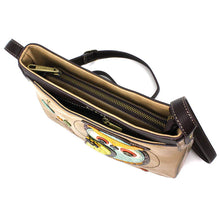 Load image into Gallery viewer, Chala Crescent Crossbody Owl A Taupe