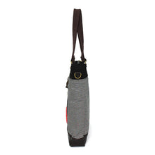 Load image into Gallery viewer, Chala Work Tote Fat Cat Black Stripe
