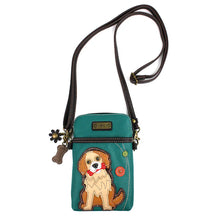 Load image into Gallery viewer, Chala CellPhone Xbody Golden Retriever Turquoise