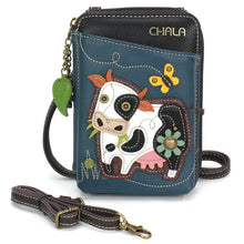 Load image into Gallery viewer, Chala Wallet Crossbody Cow Blue