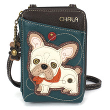 Load image into Gallery viewer, Chala Wallet Crossbody French Bulldog Turquoise