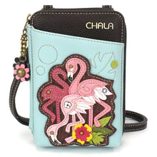 Load image into Gallery viewer, Chala Wallet Crossbody Flamingo Group Blue