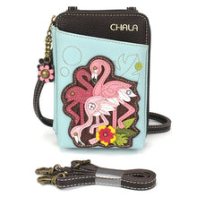 Load image into Gallery viewer, Chala Wallet Crossbody Flamingo Group Blue