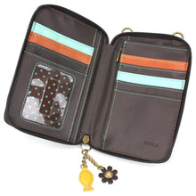 Load image into Gallery viewer, Chala Wallet Crossbody Gray Tabby Cat Black