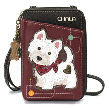 Load image into Gallery viewer, Chala Wallet Crossbody Westie Maroon