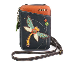 Load image into Gallery viewer, Chala Wallet Crossbody Dragonfly Navy