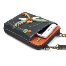 Load image into Gallery viewer, Chala Wallet Crossbody Dragonfly Navy