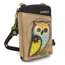 Load image into Gallery viewer, Chala Wallet Crossbody Owl A Taupe