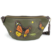 Load image into Gallery viewer, Chala Fanny Pack Monarch Butterfly Olive