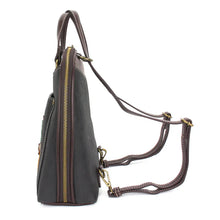 Load image into Gallery viewer, Chala Convertible Backpack Purse Dragonfly Black
