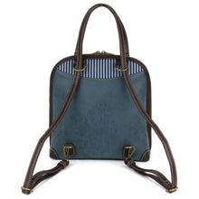 Load image into Gallery viewer, Chala Convertible Backpack Purse Hummingbird/Blue