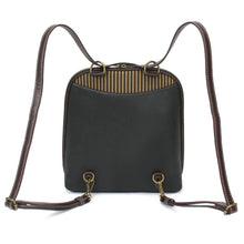 Load image into Gallery viewer, Chala Convertible Backpack Purse Horse Family Black