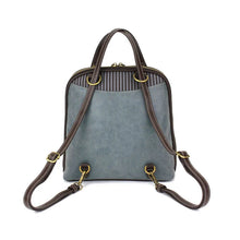 Load image into Gallery viewer, Chala Convertible Backpack Purse Turtle Indigo