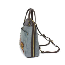 Load image into Gallery viewer, Chala Convertible Backpack Purse Turtle Indigo