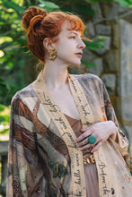 Load image into Gallery viewer, Market of Stars Lovelight Opera Duster Kimono Robe w/woodland deer & swallow