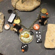 Load image into Gallery viewer, The Primitive Peddler Trick Or Treat Confections Charm'd Necklace