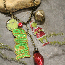 Load image into Gallery viewer, The Primitive Peddler Grinchy Isn't Allowed Charm'd Necklace