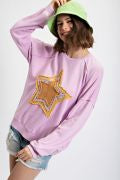 Load image into Gallery viewer, Easel Star Patch Washed Terry Pullover