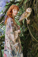 Load image into Gallery viewer, Market of Stars Lovelight Opera Duster Kimono Robe w/woodland deer & swallow