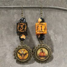 Load image into Gallery viewer, The Primitive Peddler TRICK or TREAT Dangle Earrings